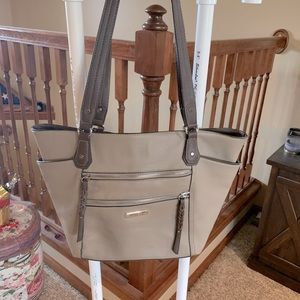 Rossetti Vegan Leather Taupe/Brown Tote Handbag